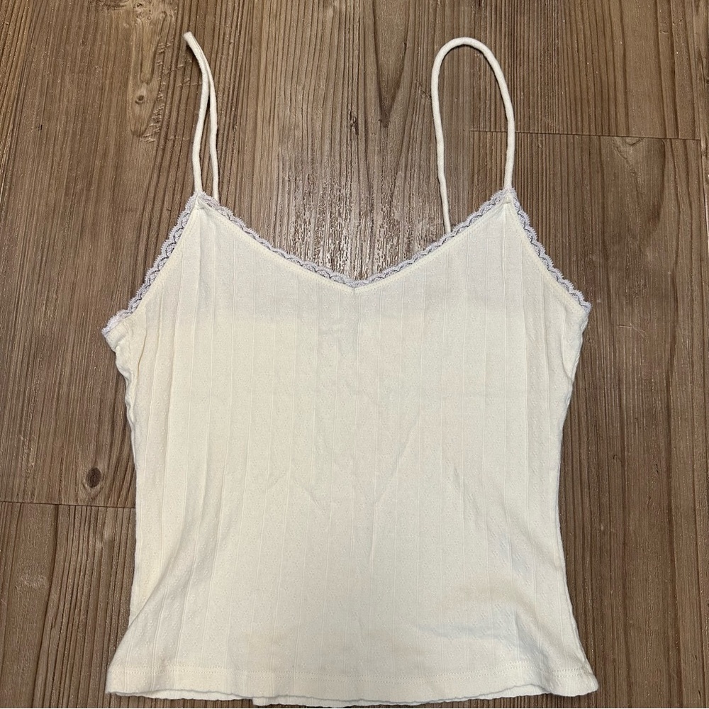 Reformation pointelle ribbed cami